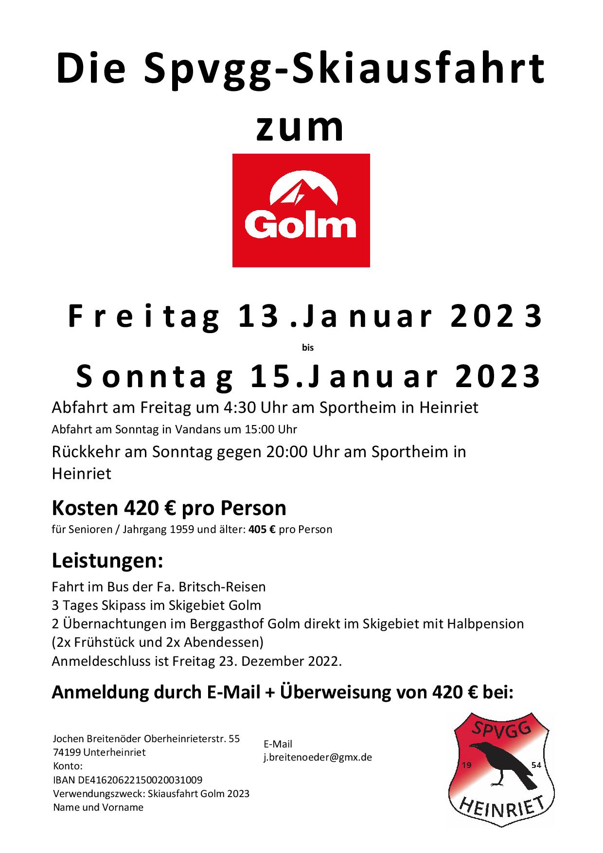 Skiausfahrt 2023 Golm
