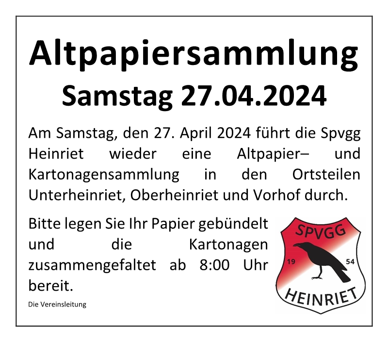 Altpapiersammlung Brücke 04 2024